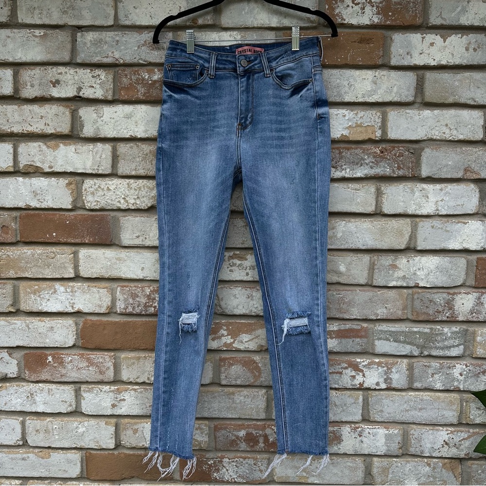 Crystal Rock Distressed Blue Jeans
